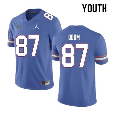 Youth Florida Gators #87 Jonathan Odom NCAA Nike Blue Authentic Stitched College Football Jersey FRQ0462QG